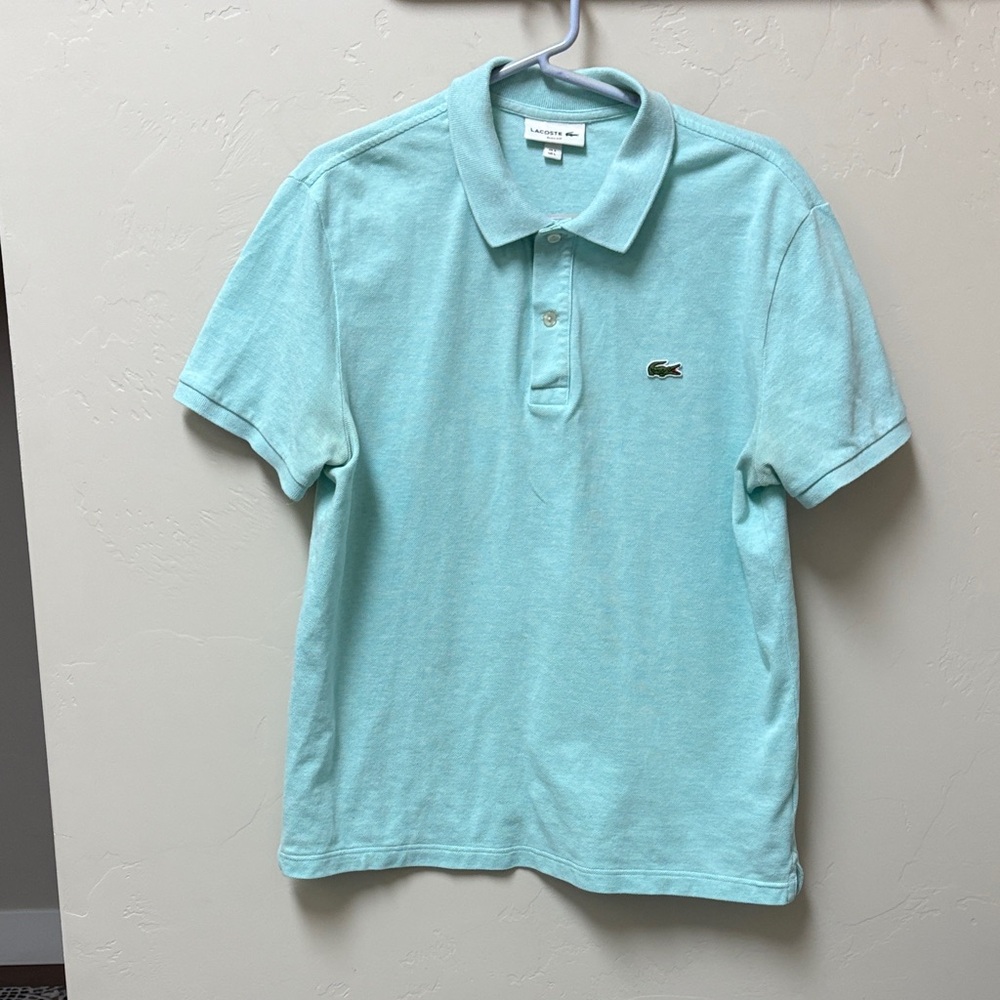Lacoste Men's Mint Green Pique Polo Shirt